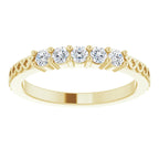 14K Yellow Gold 1/3 CTW Natural Diamond Five-Stone Anniversary Band