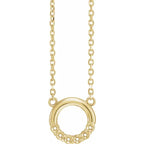 14K Yellow Gold 6-Stone Family Circle 18" Necklace Mounting