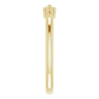 14K Yellow Gold Floral Stackable Ring