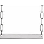 14K White Gold Engravable Bar 18" Necklace
