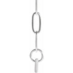 14K White Gold Engravable Bar 18" Necklace