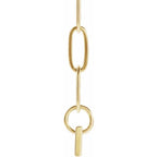 14K Yellow Gold Engravable Bar 18" Necklace