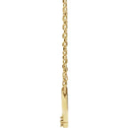 14K Yellow Gold 3-Stone Family Circle 18" Necklace Mounting