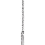 14K White Gold 1/8 CTW Natural Diamond Lowercase Initial a 16-18" Necklace