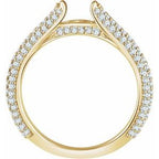 14K Yellow Gold 1/2 CTW Natural Diamond Peg Shank with 4.78 mm span