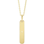 14K Yellow Gold 1-Stone Family Bar 16-18" Necklace Mounting