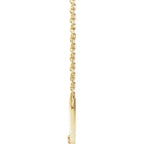 14K Yellow Gold 1-Stone Family Circle 18" Necklace Mounting