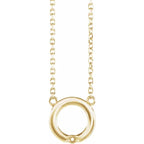 14K Yellow Gold 1-Stone Family Circle 18" Necklace Mounting