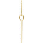 14K Yellow Gold 5-Stone Family Bar 16-18" Necklace Mounting