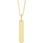14K Yellow Gold 5-Stone Family Bar 16-18" Necklace Mounting