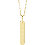 14K Yellow Gold 4-Stone Family Bar 16-18" Necklace Mounting