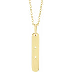 14K Yellow Gold 2-Stone Family Bar 16-18" Necklace Mounting