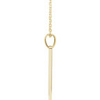 14K Yellow Gold 2-Stone Family Bar 16-18" Necklace Mounting