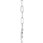 14K White Gold 1/8 CTW Natural Diamond Heart & Arrow 16" Necklace
