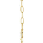 14K Yellow Gold 1/8 CTW Natural Diamond Heart & Arrow 16" Necklace