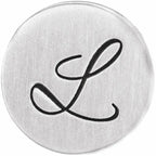 14K White Gold 10 mm Engravable Disc Slide Pendant