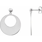 Sterling Silver Circle Dangle Earrings