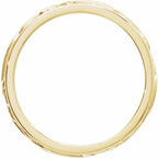 14K Yellow Gold 4 mm Floral Band