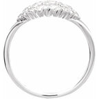 14K White Gold 1/2 CTW Natural Diamond Cluster Ring