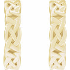 14K Yellow Gold 10.25 mm Celtic-Inspired Hoop Earrings