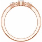 14K Rose Gold 1/5 CTW Natural Diamond Contour Band