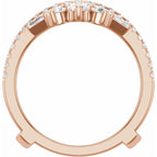 14K Rose Gold 1 1/5 CTW Lab-Grown Diamond Ring Guard