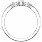 14K White Gold 1/5 CTW Natural Diamond Contour Band