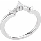 14K White Gold 1/5 CTW Natural Diamond Contour Band