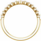 14K Yellow Gold 3/8 CTW Natural Diamond Contour Band