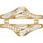 14K Yellow Gold 5/8 CTW Natural Diamond Ring Guard