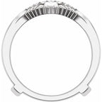 14K White Gold Ring Guard