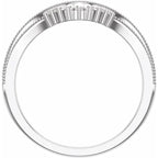 14K White Gold 1/6 CTW Natural Diamond Contour Band