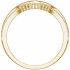 14K Yellow Gold 1/6 CTW Natural Diamond Contour Band