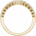 14K Yellow Gold 1 CTW Lab-Grown Diamond Contour Band