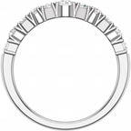 14K White Gold 1 CTW Lab-Grown Diamond Contour Band