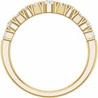 14K Yellow Gold 1 CTW Lab-Grown Diamond Contour Band