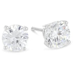 DiamondX 14k White Gold 1/2Ct Solitaire Round Created White Diamond (G-H, I1) Stud Earrings