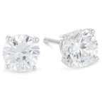 DiamondX 14k White Gold 3/4Ct Solitaire Round Created White Diamond (G-H, I1) Stud Earrings