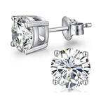 0.75 Ct Created White Diamond Stud Earrings in 14k White Gold Brilliant Round Cut Diamond Jewelry For Women And Men
