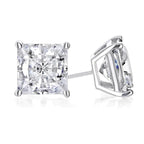 DiamondX 14K White Gold 2 Carat Princess Created Diamond Solitaire Stud Earrings