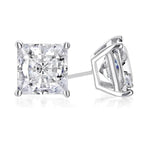 DiamondX 14K White Gold 1/2 Carat Princess Created Diamond Solitaire Stud Earrings
