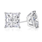 DiamondX 14k White Gold 3/4Ct Solitaire Princess Created White Diamond (G-H, I1) Stud Earrings