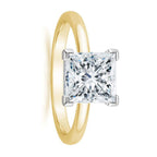 18K Yellow Gold 3Ct White Sapphire Princess Engagement Wedding Ring Sizes 5-10 Women Plated by DiamondX