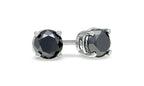DiamondX 18K White Gold 1 Carat Created Round Sapphire Birthstone Stud Earrings All Colors Plated