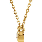 14K Yellow Gold Stuller Lab-Grown Moissanite Solitaire 18" Necklace
