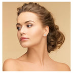 14k Rose Gold 1/2 Carat Created White Diamond Round Stud Earrings (SI1) 4 Prong Setting by DiamondX
