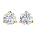 14K Yellow Gold 1 CTW Natural Diamond Stud Earrings