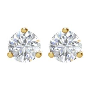 14K Yellow Gold 1 CTW Natural Diamond Stud Earrings