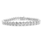 DiamondX 1 Carat Genuine Diamond X-Link Tennis Bracelet 7.50 inch in Sterling Silver
