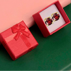 10k Yellow Gold Plated 3 Ct Round Created Ruby CZ Stud Earrings
